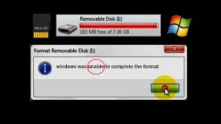 Unable To Complete The Format Solved Repair DamagedCorruptedWrite Protected Memory CardPen Drive [upl. by Hamlen]