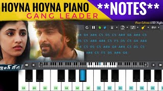 Hoyna Hoyna Piano Notes Gang Leader  Nani  Piano Notes [upl. by Retswerb163]