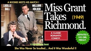 Miss Grant Takes Richmond  Family Romantic Comedy  Colorized  Lucille Ball William Holden [upl. by Barrington685]