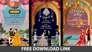 wedding invitation template free download  Hindu Wedding Invitation  Wedding Invitation Video [upl. by Izak127]