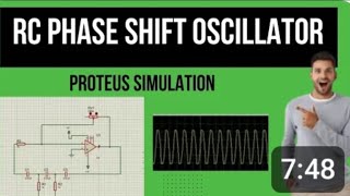 RC Phase Shift Oscillator SimulationProteus SimulationRC phase shift oscillatoranalog electronics [upl. by Scoles944]