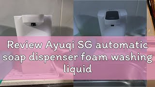 Review Ayuqi SG automatic soap dispenser foam washing liquid dispenser device intelligent hand sani [upl. by Aiekahs]