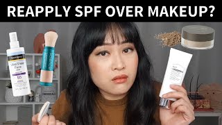 How to Reapply Sunscreen Over Makeup  Lab Muffin Beauty Science [upl. by Nylasor]