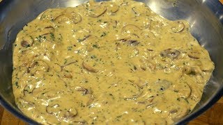 Creamy Garlic Mushroom Sauce  How To Make Recipe [upl. by Tally]