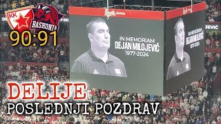 Crvena Zvezda Baskonia DELIJE minuta ćutanja za DEJANA MILOJEVIĆA [upl. by Inessa]