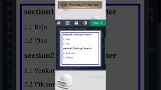 𝐂𝐬𝐬 𝐍𝐞𝐬𝐭𝐢𝐧𝐠 𝐂𝐨𝐮𝐧𝐭𝐞𝐫  css nesting counters numbers form html html5 style Educationslearning [upl. by Eimile]