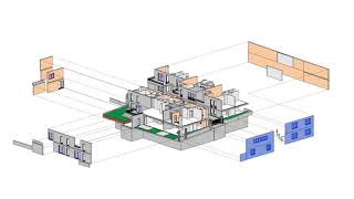 Modélisation dune résidence en vue 3D éclatée sous Revit [upl. by Letnwahs34]