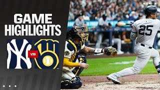 Yankees vs Brewers Game Highlights 42724  MLB Highlights [upl. by Hsirahc477]