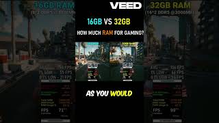 16GB RAM vs 32GB RAM  How Much RAM Do You Need For Gaming in 2024 gaming ram pcbuild shorts [upl. by Drarreg]