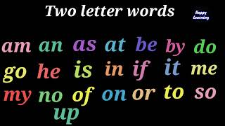 Two letter words  Two letter words in English  English two letter words  phonics for kids [upl. by Theurer]