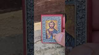 Icon depicting Christ Pantocrator jesus holymary jesuschrist virginmary cross mary orthodox [upl. by Stanzel]