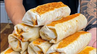 High Protein Meal Prep 💪🏼 Creamy Chicken Fajita Burritos 🌯 highprotein mealprep lowcalorie [upl. by Belac]