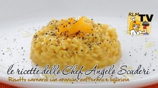 Risotto carnaroli con arancia zafferano e liquirizia [upl. by Dirgni]