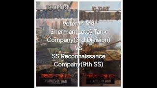 Flames of War Battle Report Veteran M4 ShermanLate Company3rd Div VS SS Recce Company9th SS [upl. by Arianne456]