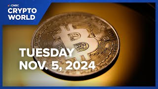 Bitcoin jumps to 70000 as investors await US election results CNBC Crypto World [upl. by Dnalhsa418]