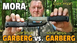 ✔ MORA GARBERG Carbon vs Stainless Welches ist das bessere Messer [upl. by Vandyke340]