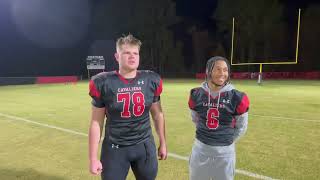 Postgame Interview Chatham footballs Jack Reece and Jaden Breedlove [upl. by Roane275]