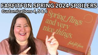 Fabfitfun SPOILERS  Spring 2024  Customizations 4 5 amp 6 Spoiler [upl. by Ylluz]