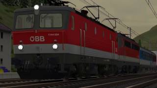 ÖBB Rh 1114 Tauernbahn Schwergüterzug Schwarzach St Veit Führerstandsmitfahrt Train Simulator 2017 [upl. by Noell918]