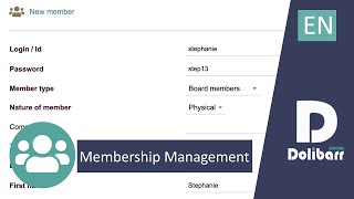 Tutorial 18  EN  Membership Management with Dolibarr ERP CRM [upl. by Lyrehs]