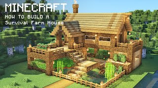 Minecraft How To Build a Survival Farm House [upl. by Spindell230]