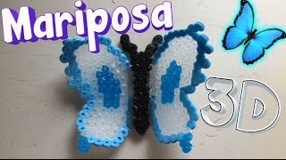 Mariposa 3D  Hama Beads [upl. by Ahtanoj]