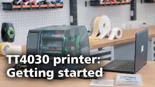 Thermal transfer printer how to use the TT4030 tutorial video EN [upl. by Aivonas524]