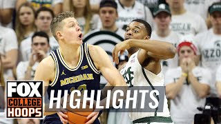 Michigan vs Michigan State  Highlights  FOX COLLEGE HOOPS [upl. by Chrissy]