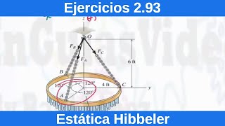 Estática Hibbeler 12 Edición Ejercicio Resuelto 293 FísicaIngeniería [upl. by Wake]