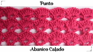 👉 Cómo hacer PUNTO ABANICO  CALADO a Crochet Fácil  Punto 3 [upl. by Irrac]