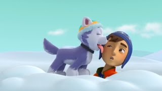 Paw Patrol Everest Licking Jake moments [upl. by Crystie]