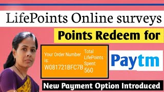 Points Redeem for Paytm in LifePoints Online Surveys in Telugu  By iSmart Vanitha [upl. by Moriah]