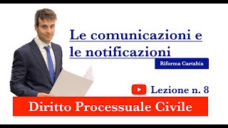 Procedura civile lezione n8 Le comunicazioni e le notificazioni [upl. by Duvall]