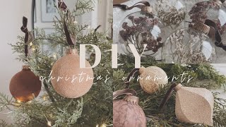 DIY Christmas Ornaments  Velvet Ornaments  Arhaus Dupe  Budget Friendly amp Easy  Neutral [upl. by Waldack]