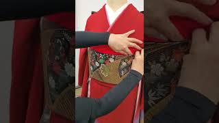 【振袖用】帯揚げの結び方3選 kimono 振袖 振袖帯結び 着物 帯揚げ帯結び [upl. by Werna]