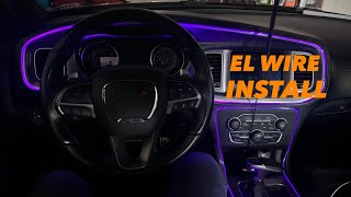 HOW TO INSTALL EL WIRE INTERIOR LIGHTS IN DODGE CHALLENGER amp CHARGER [upl. by Eiramit]