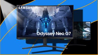 Samsung 4K QLED Neo G7 Odyssey Monitor  Not you average gaming monitor [upl. by Valenta906]