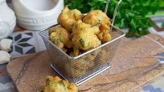 Buñuelos de bacalao  receta tradicional cod fritters [upl. by Ynnij]