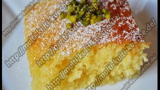 Rezept  Rezepte Irmik Revani Tatlisi  Grießkuchen mit Zuckersirup [upl. by Howlyn]