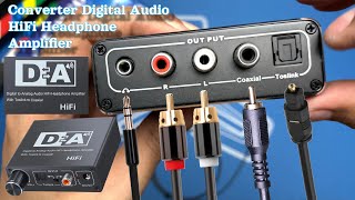 🔥 Converter Digital to Analog 🔥 Aux SPDIF RCA Coaxial 🔥 HiFi Amplifier  Unboxing  Review [upl. by Inami]