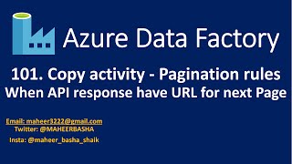 101 Copy activity  Pagination rules  When API response have URL for next page azuredatafactory [upl. by Anitsyrk]