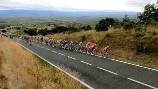 Paso de La Vuelta 2024 etapa 18 por el puerto de Herrera subiendo rampas del 14 [upl. by Krusche]