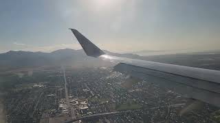 Turbulence during approach and hard landing at Salt Lake City UT  June 23 2024 [upl. by Enelaehs]