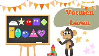 VORMEN LEREN 🟨🔺🟣 in het Nederlands voor peuters en kleuters  Leerzaam video voor kinderen [upl. by Tanney]