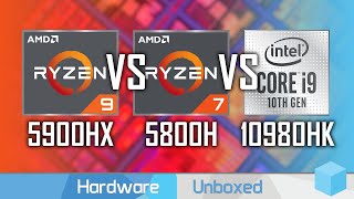 AMD Ryzen 9 5900HX vs Ryzen 7 5800H Benchmark Review [upl. by Oiretule120]