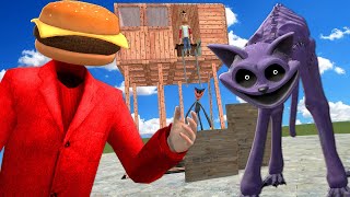 We Built a FORT to Defeat CATNAP in Gmod Garrys Mod Poppy Playtime RP [upl. by Ashby]