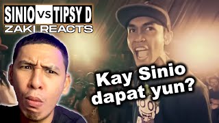 𝐙𝐚𝐤𝐢 𝐑𝐞𝐚𝐜𝐭𝐬  Tipsy D vs Sinio  Kay Sinio dapat yun [upl. by Ralaigh]