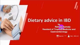 Dietary Advice in IBD  Dr Reham Kemaly [upl. by Persse342]