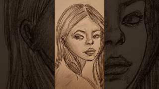 Jai dessiné un visage dune femme drawing facedrawing art sketch dessin asmrart [upl. by Eelesor]