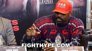 DEREK CHISORA TELLS DILLIAN WHYTE HES GONNA DROWN AND POUND HIM quotGONNA GO BOOM FROM THE GATESquot [upl. by Gnem]